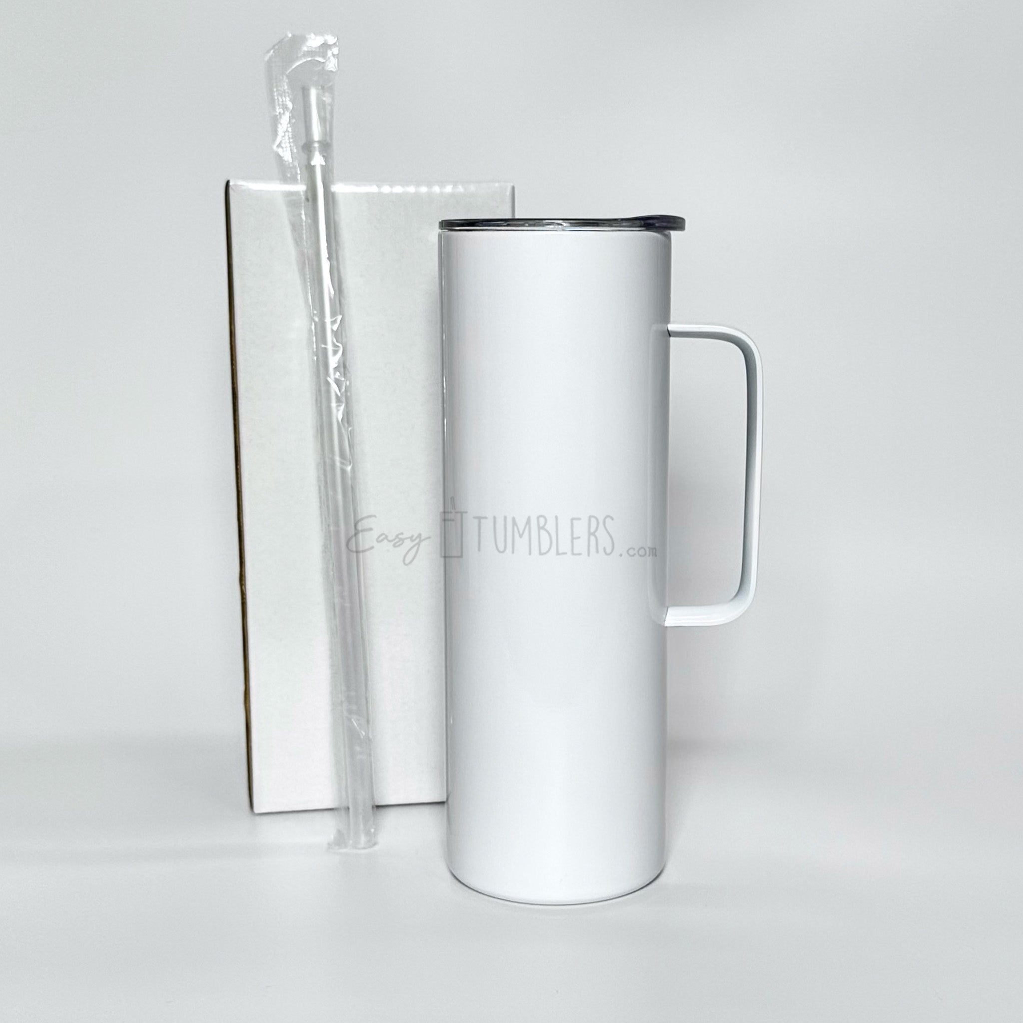 20oz Gloss with HANDLE Sublimation Blank Tumbler