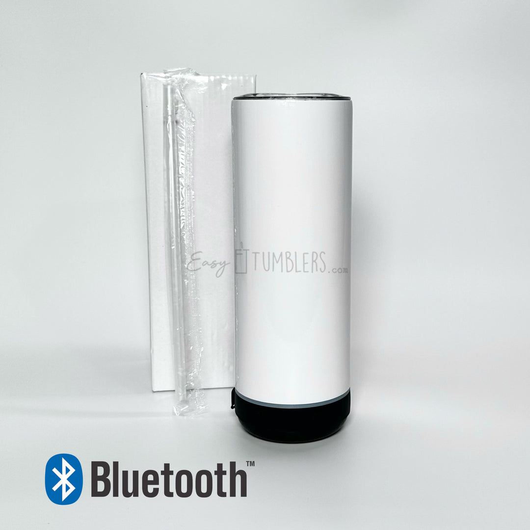 Bluetooth Speaker Tumbler 20oz Gloss Sublimation Blank Tumbler