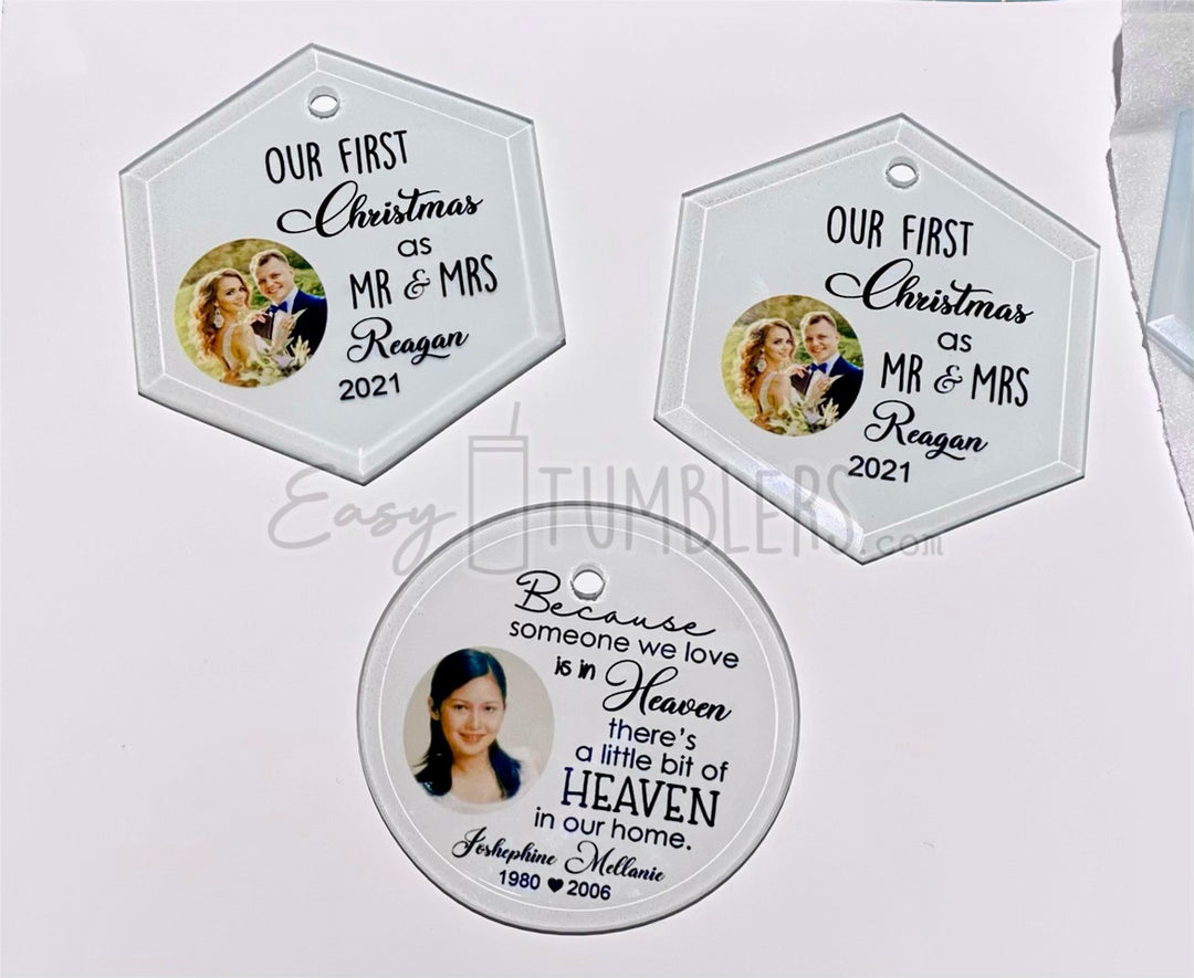 Round Sublimation Glass Holiday Ornament – 3.5”