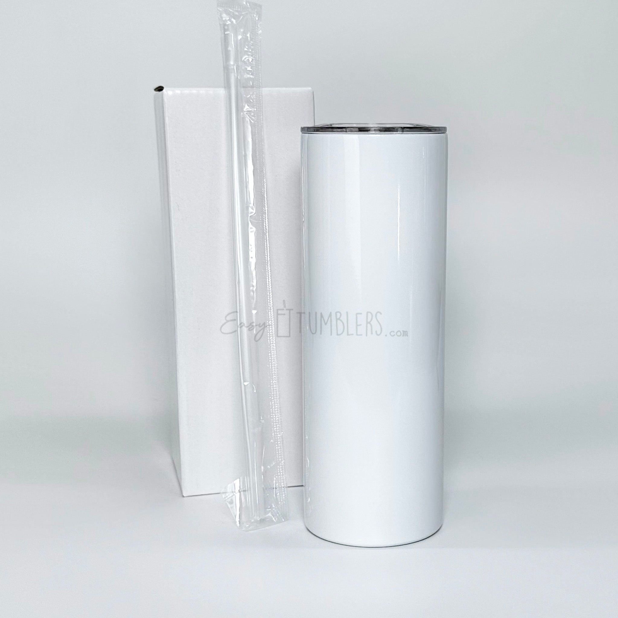 20oz Gloss White Sublimation Blank Tumblers – Easy Tumblers