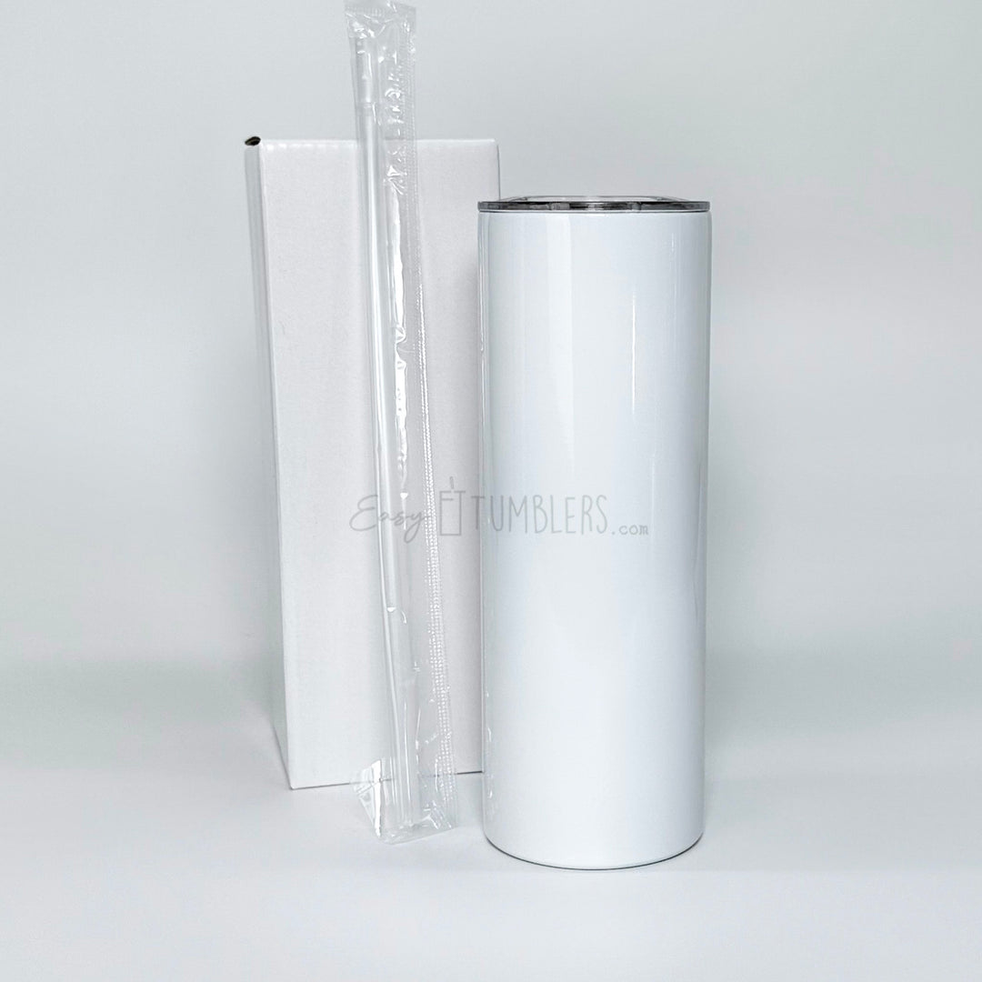 Blank 20 ounce gloss straight skinny tumblers for sublimation