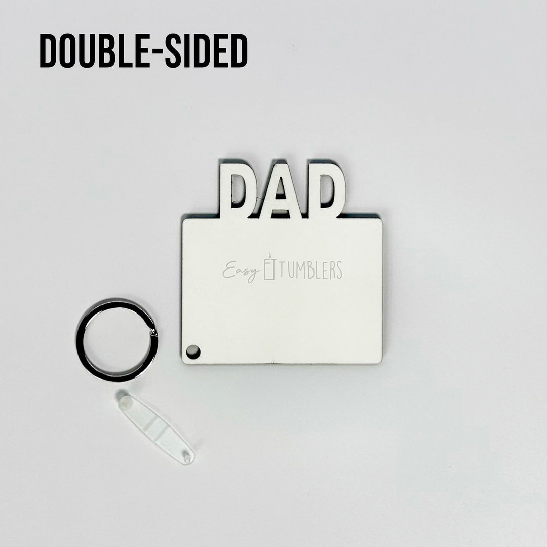 Rectangular Sublimation Double sided MDF Keychain – Mirror Image