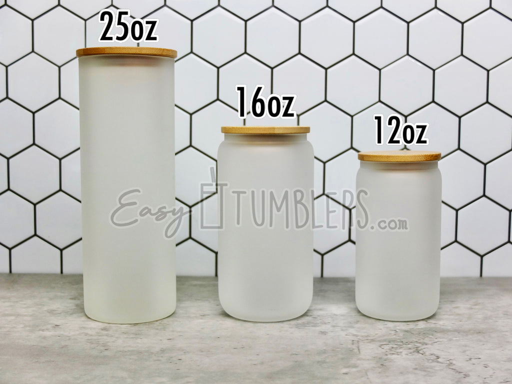 Sublimation CLEAR Glass Cans – Easy Tumblers