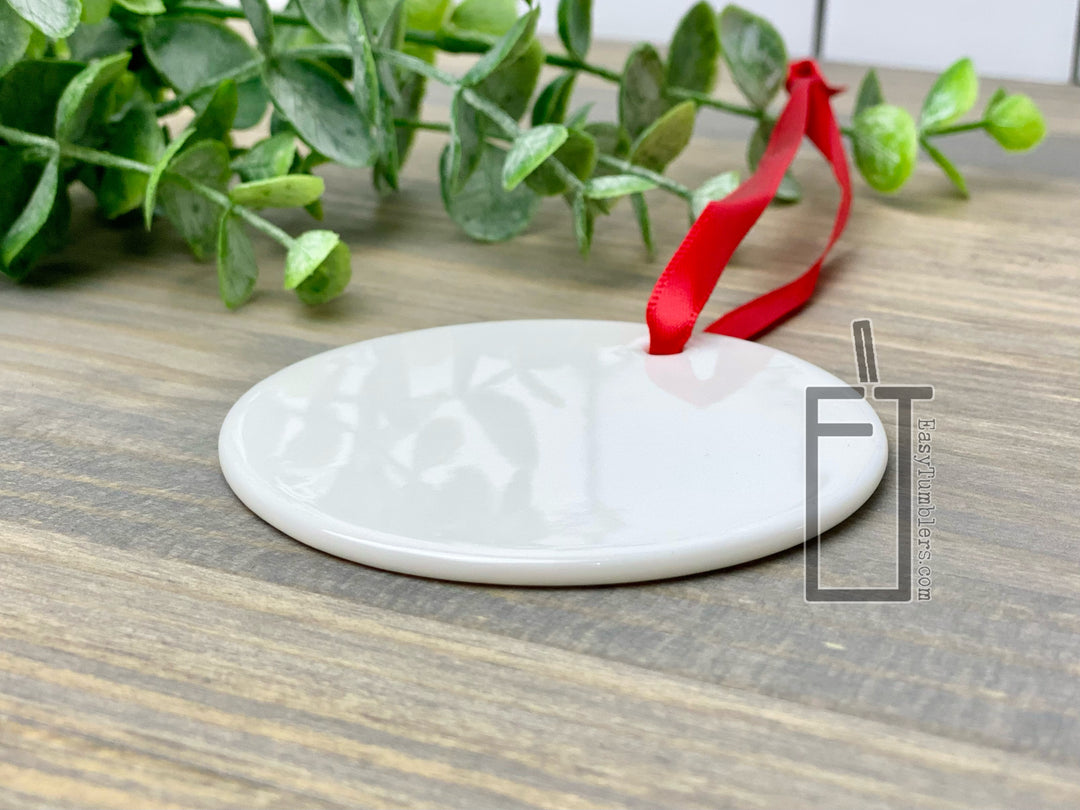 Sublimation Ceramic Ornament (Double-Sided)